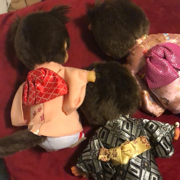 Monchichi RARE set of 3 - Picture 2 of 5